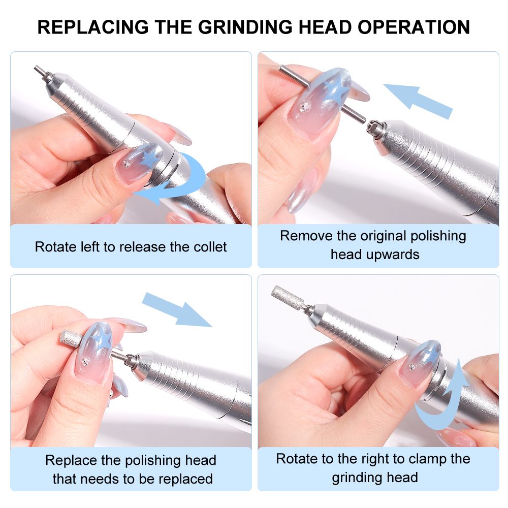 45000RPM Portable Cordless Electric Nail Drill Machine Carrying Drill Bit Professional Nail Grinding Polishing Dead Skin Removal Nail Machine Set For Home Nail Salon Acrylic Nail Drill Machine