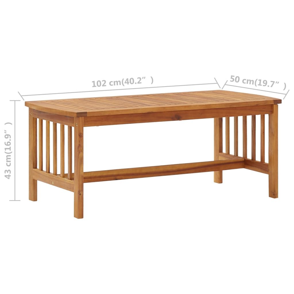 5 Piece Patio Lounge Set Solid Acacia Wood