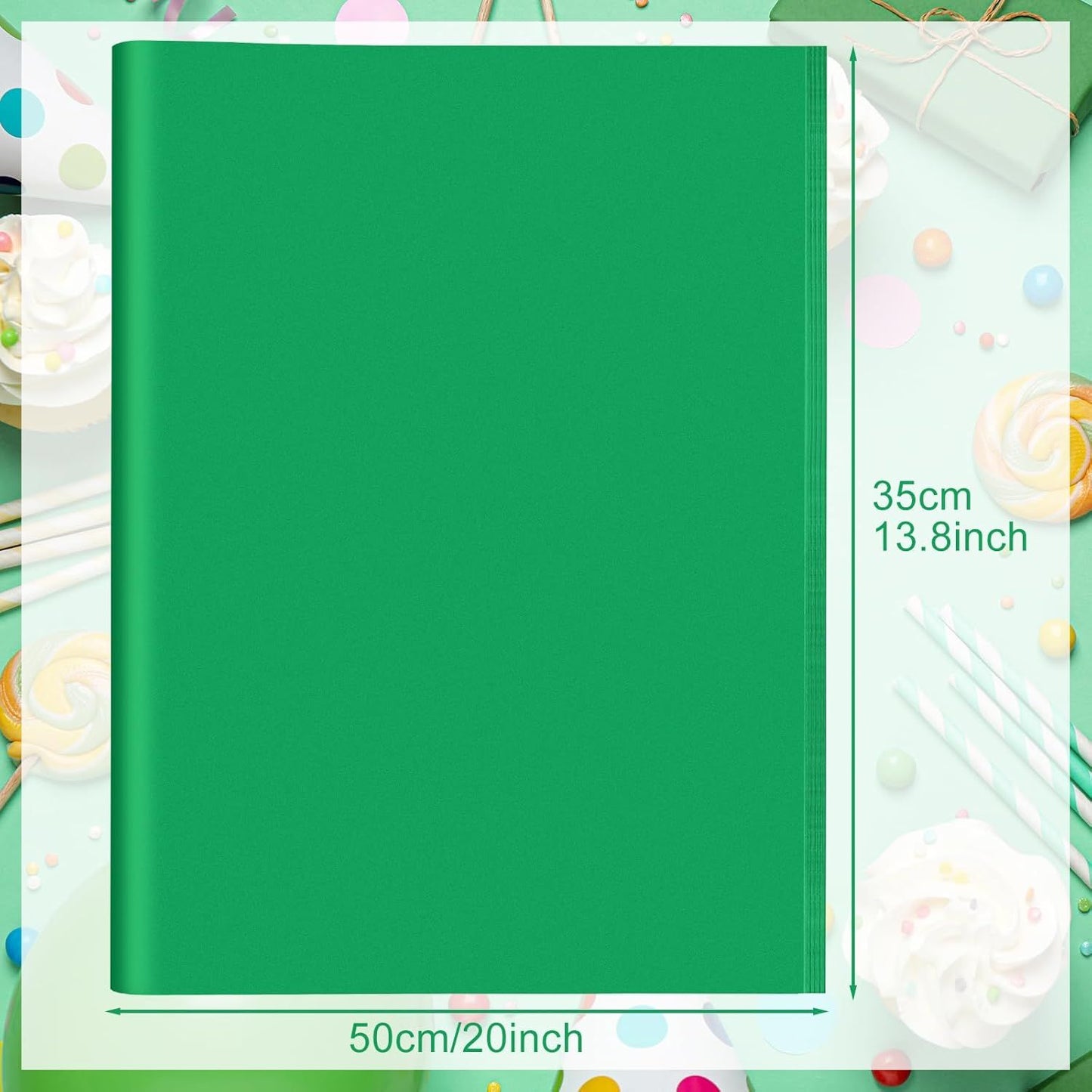 60 Sheets Green Tissue Paper Bulk, PLULON Gift Wrapping Tissue Paper for Packaging 14 x 20 Inch Art Crafts for Gift Bags Decorative Floral Wedding Birthday Graduation Party Decor