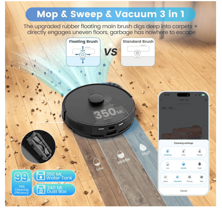 AIRROBO Robot Vacuum T20 plus