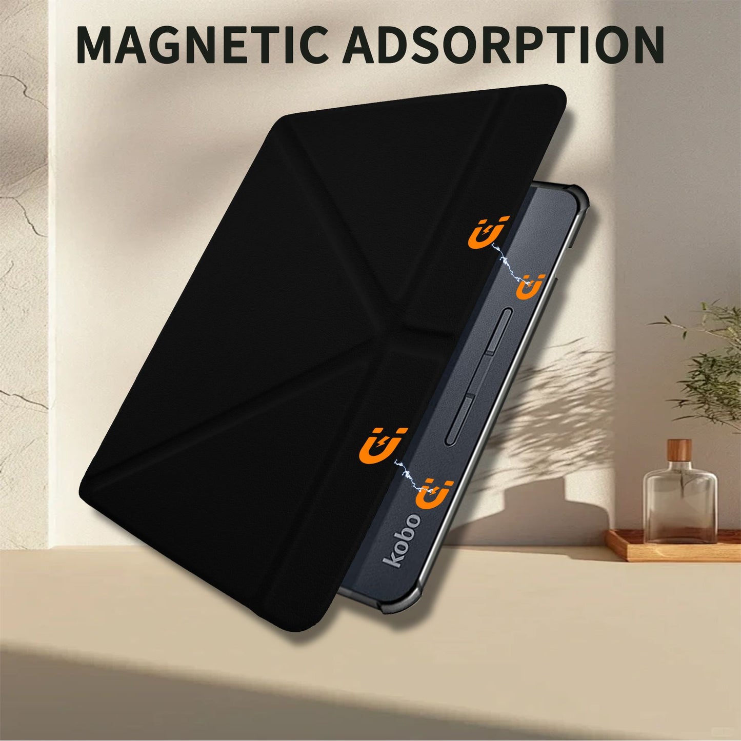 Case Compatible with 7 Inch Kobo Libra H2O Ereader(Model: N873, 2019 Release), Includes a Screen Protector - 7" Premium PU Leather Cover with Auto Sleep/Wake, Only Ereader Case