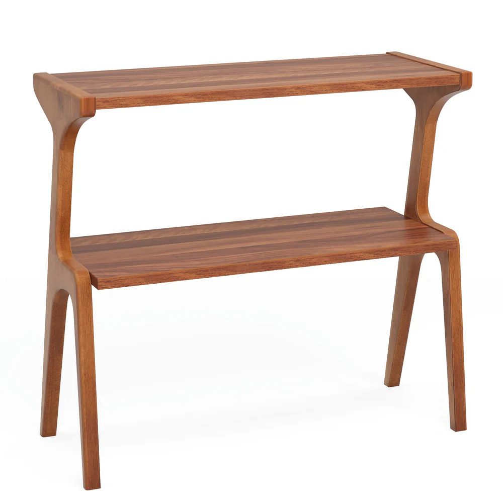 Coffee table with storage rack, two-story sofa side table, ideal for small spaces