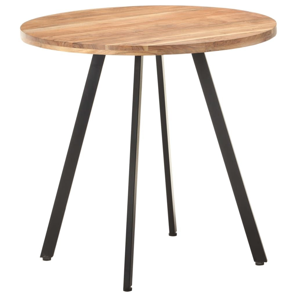Dining Table Natural wood, Black Solid Acacia wood, Iron Medium