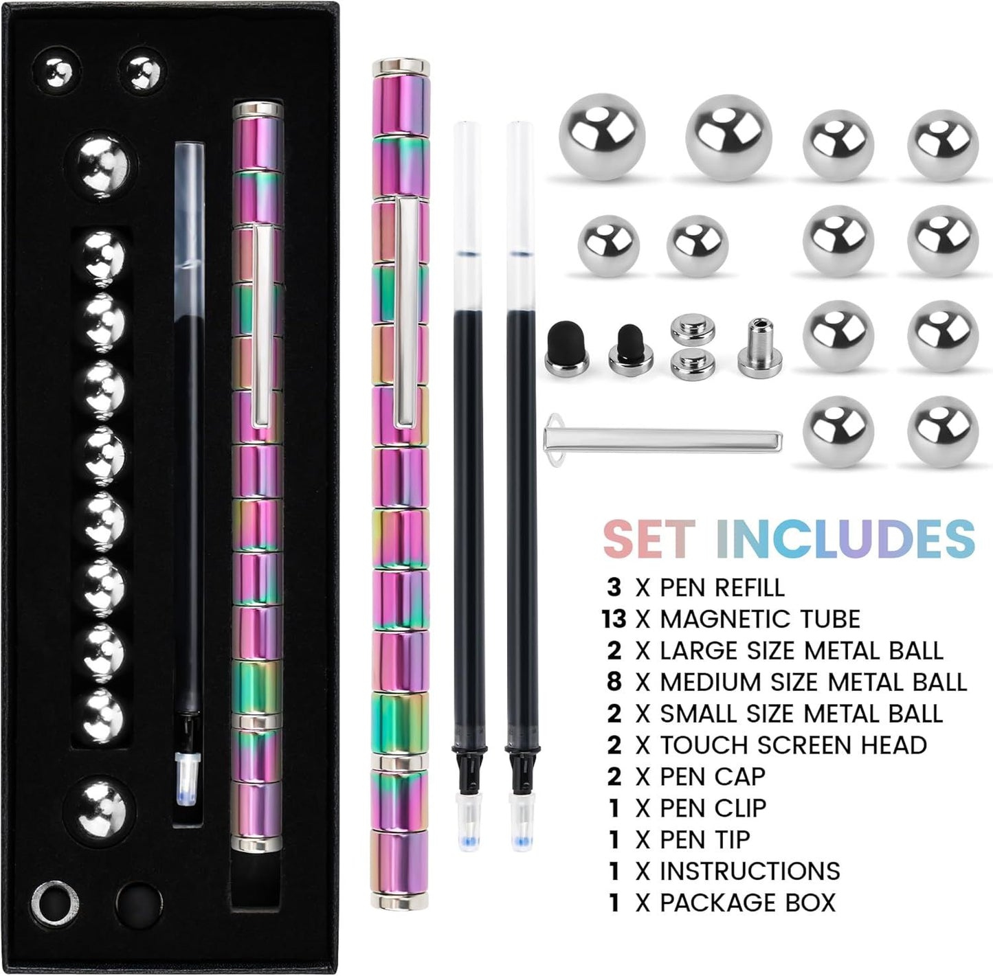 Fidget Pen, Magnetic Pen, Trendy Stress-Relief Toy for Teenagers, Work Decompression Gadgets, Teenager's Birthday Gift Ideas, Gifts Suitable for Boys and Girls