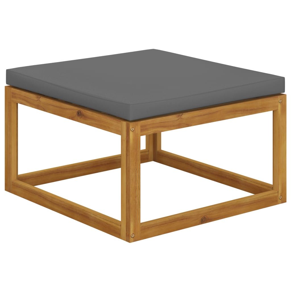 Garden Lounge Set Dark grey, Natural wood