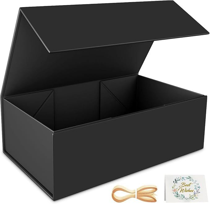 Gift Box Gift boxes for Presents with Lids Magnetic Closure Rectangle Collapsible for Groomsman Proposal Box,