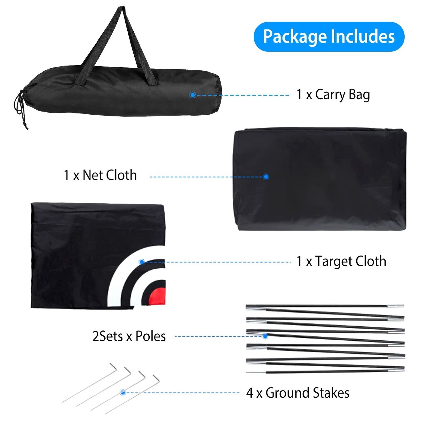 Golf Net, 78.7x39.4x55.1in for Backyard Driving Chipping Training Swing with Target Mat Balls for Outdoor Indoor,Gifts for Men Dad Him and Golfer
