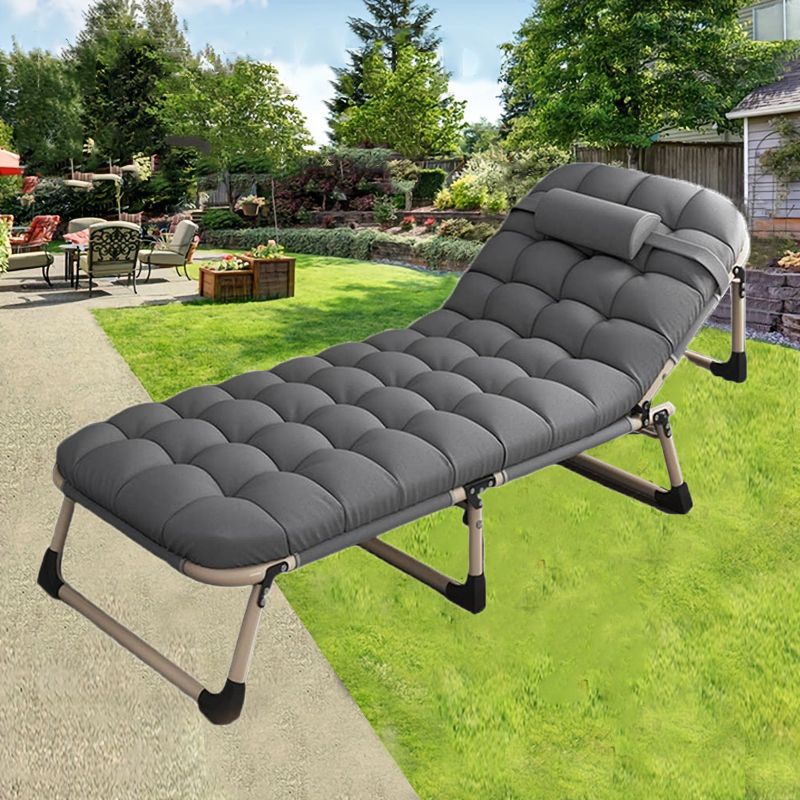 Heavy duty folding bed, camping bed with flip-up mattress (mattress included), portable guest bed, suitable for teenagers, adults, travel, garden, balcony, camping supplies