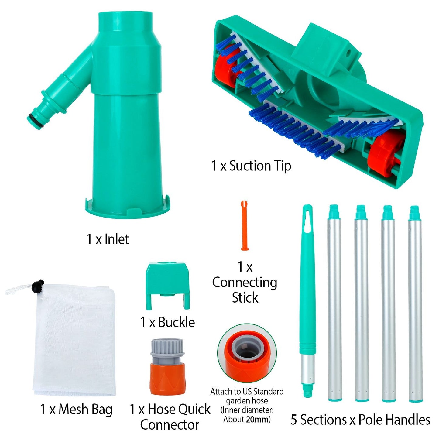 Outdoor Pool Vacuum Cleaning Kit Clean Pool Bottoms Net Pool Filter Swimming Pool Vacuum Cleaner Set Cleaning Skimmer Pool Tool