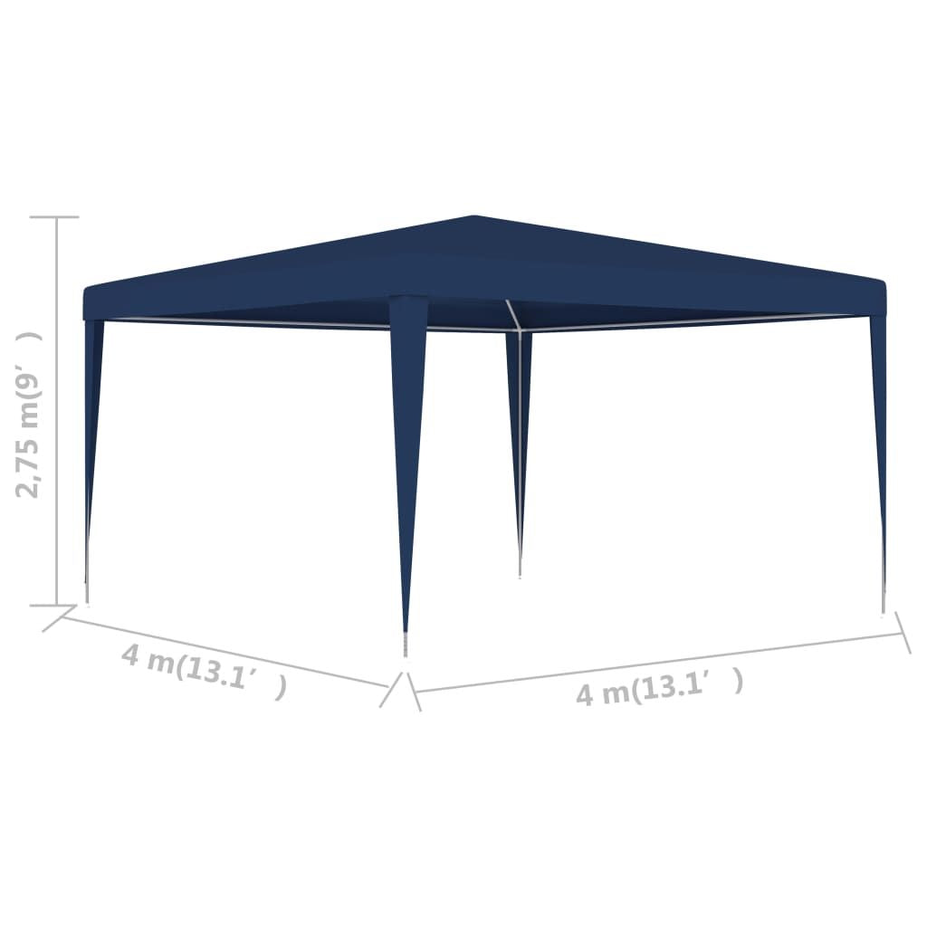 Party Tent Blue Polyethylene, Iron Large Sturdy Party Tent