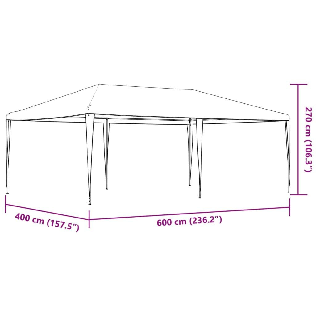Party Tent White Polyethylene, Iron 13.1 x 19.7 ft Durable