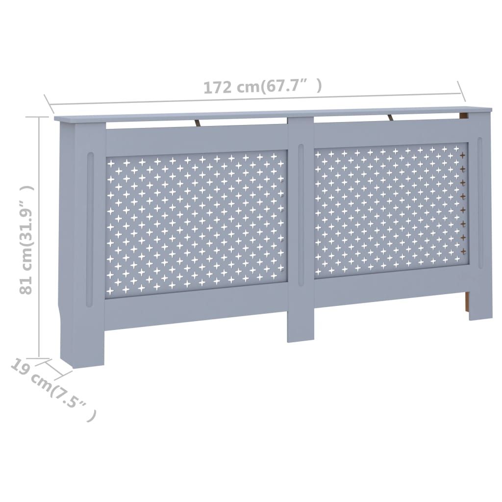 Radiator Cover Anthracite 67.7"x7.5"x32.1" MDF