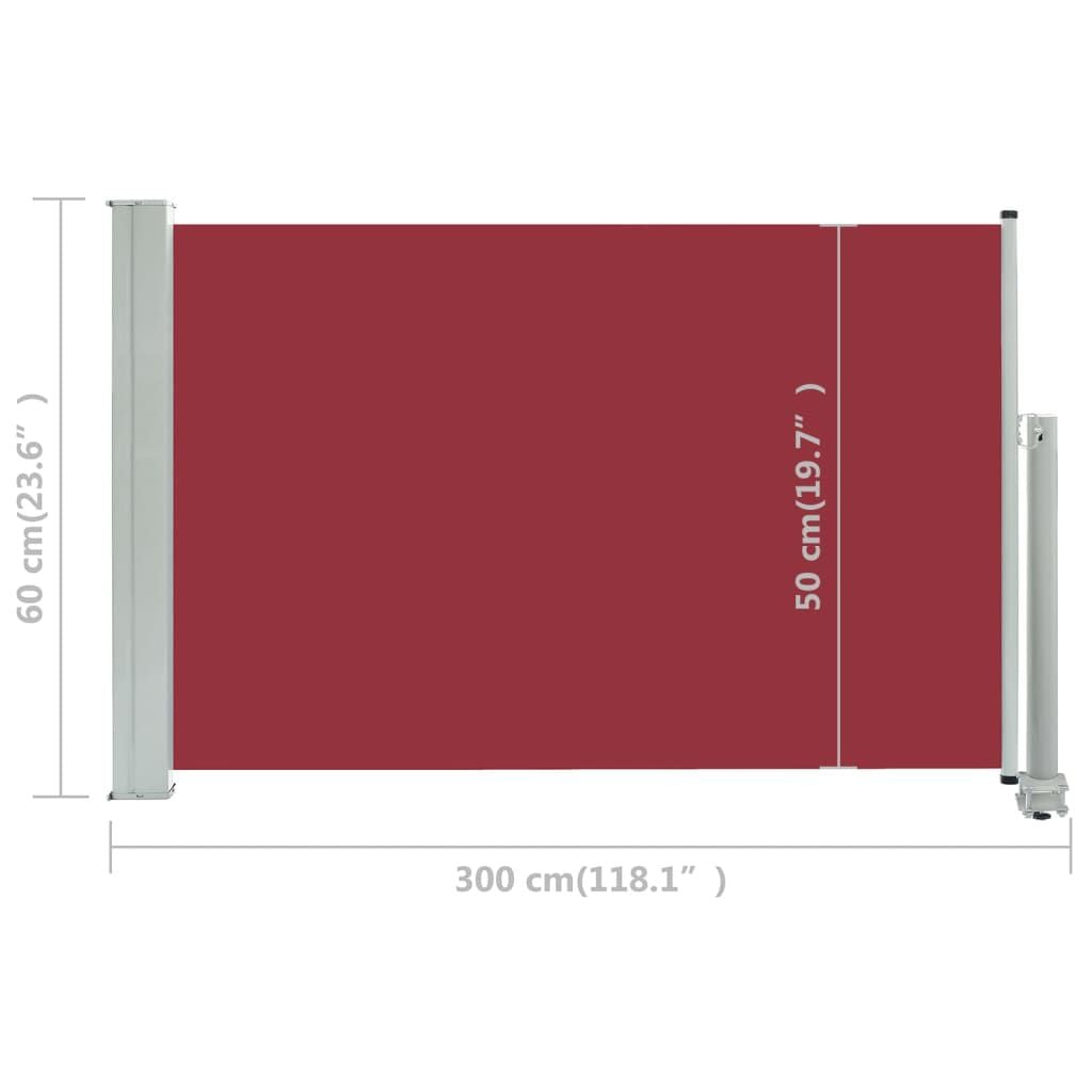 Side Awning Red and grey