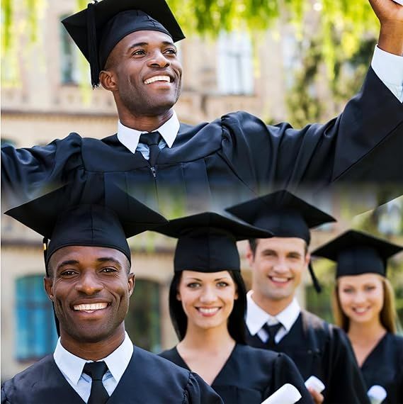 Unisex Adult Matte Graduation Cap with 2025 Tassel Year Charm for High School & Bachelor Master