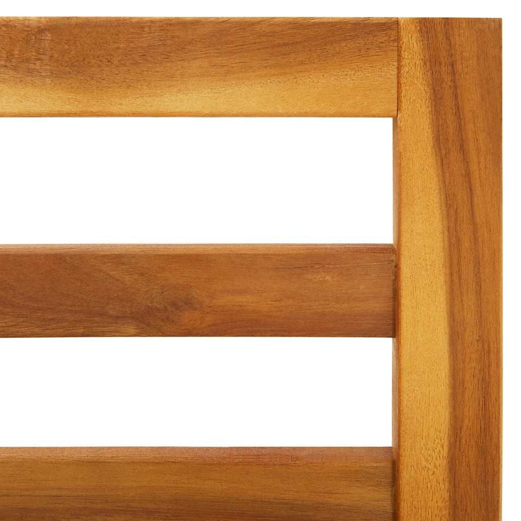 Wooden Chair Dark Grey, Natural Wood Solid Acacia Wood Standard