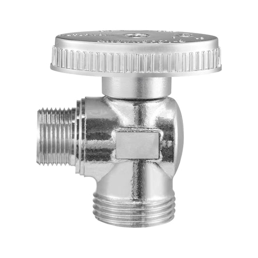 10-Pack Angle Stop Valve, 1/4 Turn Water Shut Off Valves, 1/2" Nominal (5/8" OD) Compression Inlet x 3/8" OD Compression Outlet Shutoff Valve for Bathroom Kitchen Toilet Shower Plumbing