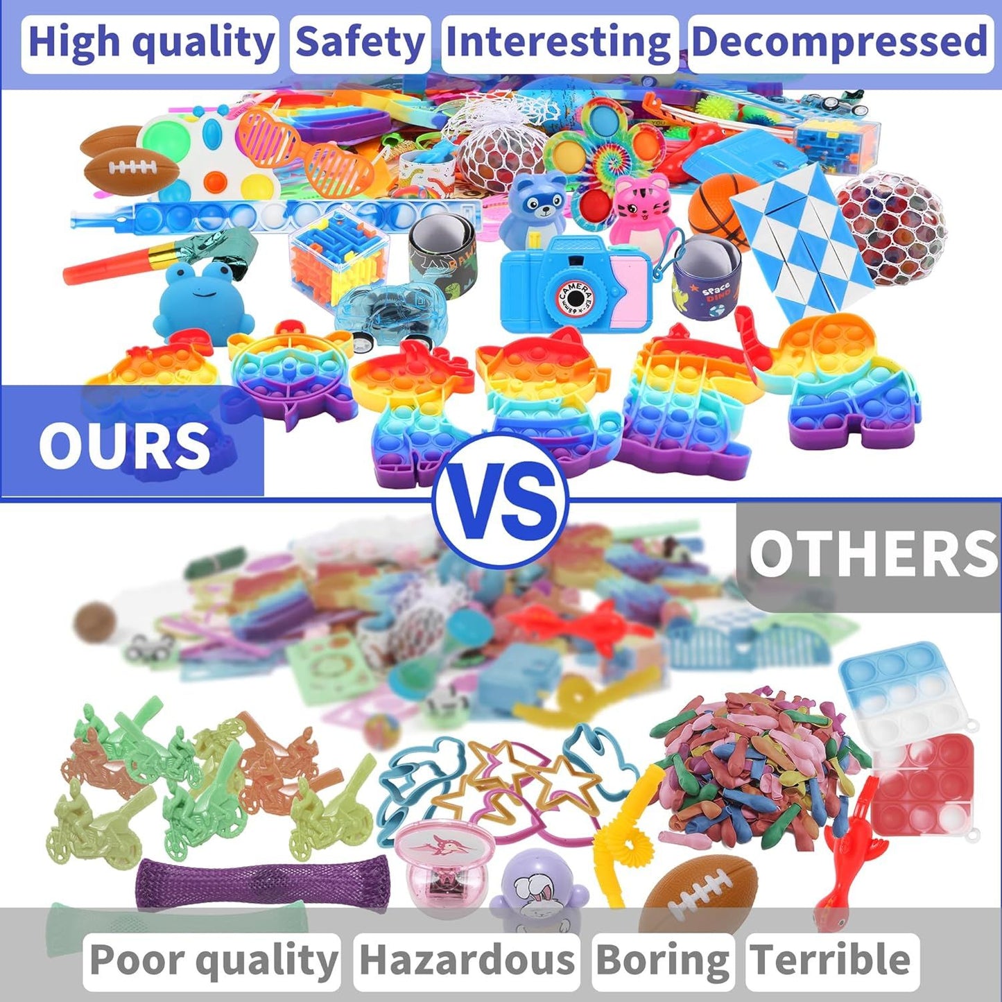 1000 Pcs Party Favors for Kids, Fidget Toys Bulk, Birthday Gift Toys, Fidgets Stocking Stuffers, Treasure Box Party, Goodie Bag Carnival Prizes, Pinata Filler Stuffers Classroom