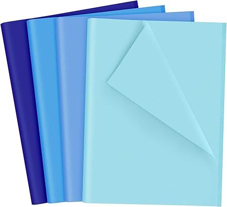 108Sheets Blue Gift Wrap Paper Graduation Tissue Paper Bulk Wrap Tissue for Easter Birthday Wedding Christmas Holiday Present Packaging and Blue Theme Party Decoration