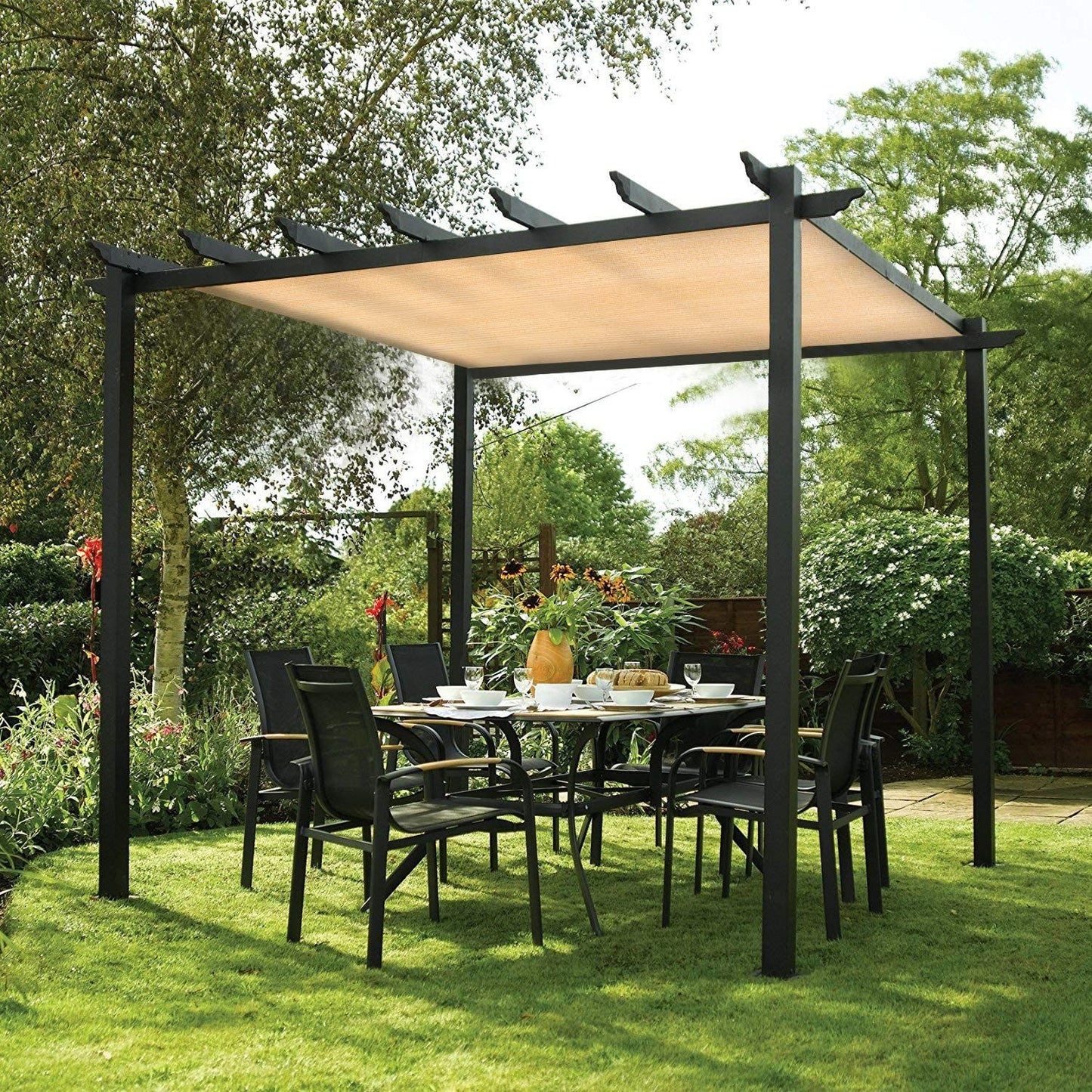 10ft*10ft Reinforcement magic tool, finished product of sunshade net with nail fastening, fixed in one second, resistant to strong wind, durable and not damaging the net.