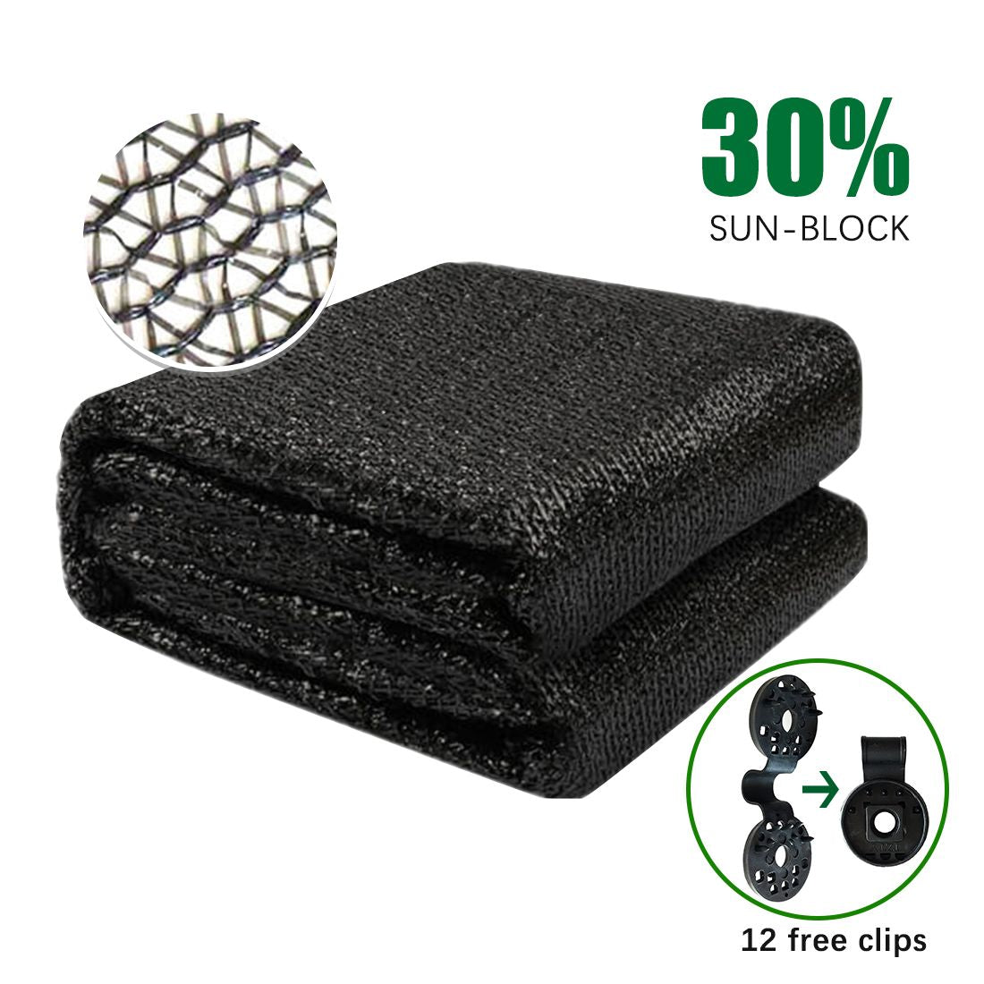 10ft*20ft Black shade net fabric provides efficient shading, premium materials, and an enhanced plant growth environment.