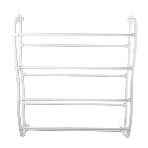 12-Shelf Over-the-Door Shoe Rack, Holds 36 Pairs, Heavy-Duty White Resin with Non-Slip Coated Steel, Easy Assembly, Clutter-Free Solution for Small Spaces