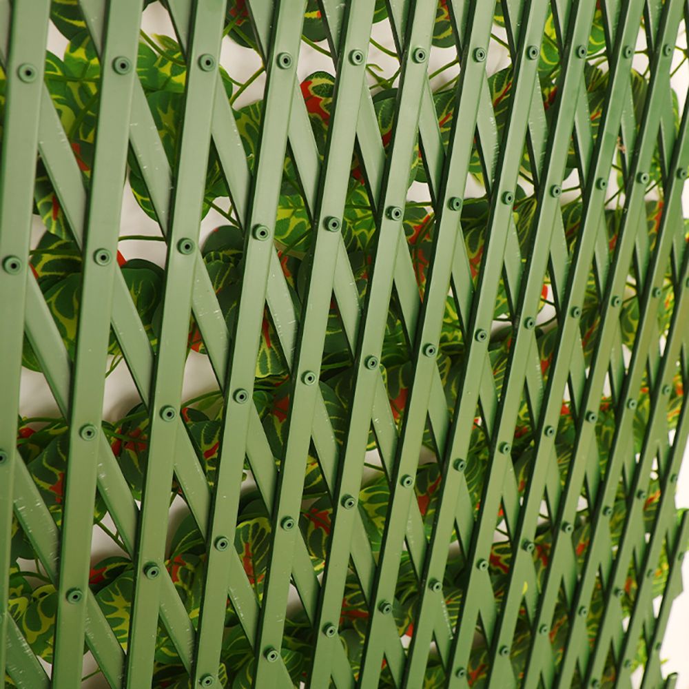 16inch*47inch Retractable and adjustable simulated green hedge, plastic simulated vine fence, balcony and patio partition, protective greening net