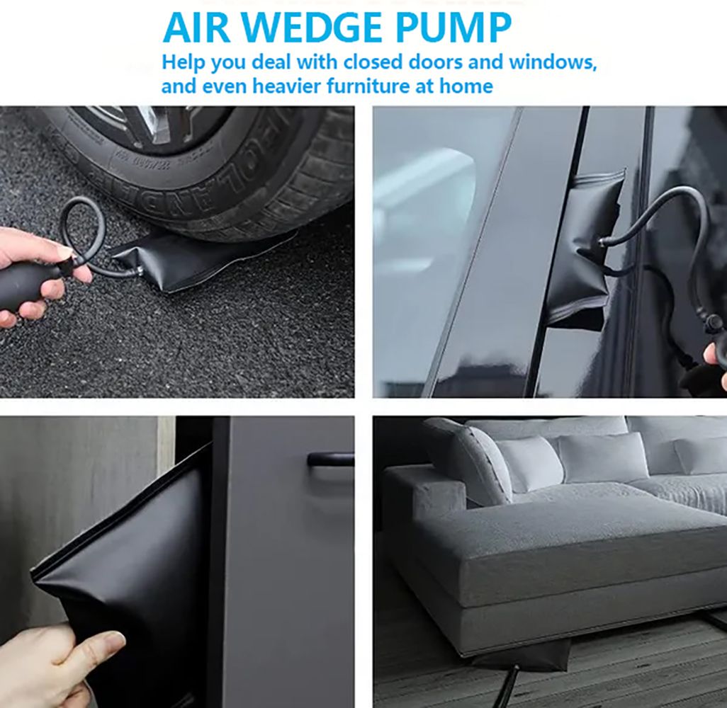 18-piece car emergency kit with window wedge, air wedge bag pump, long distance grabber, automatic trim and removal tool Preferred merchant service providers include SpeedX.UNIUNI.Amazon.USPS