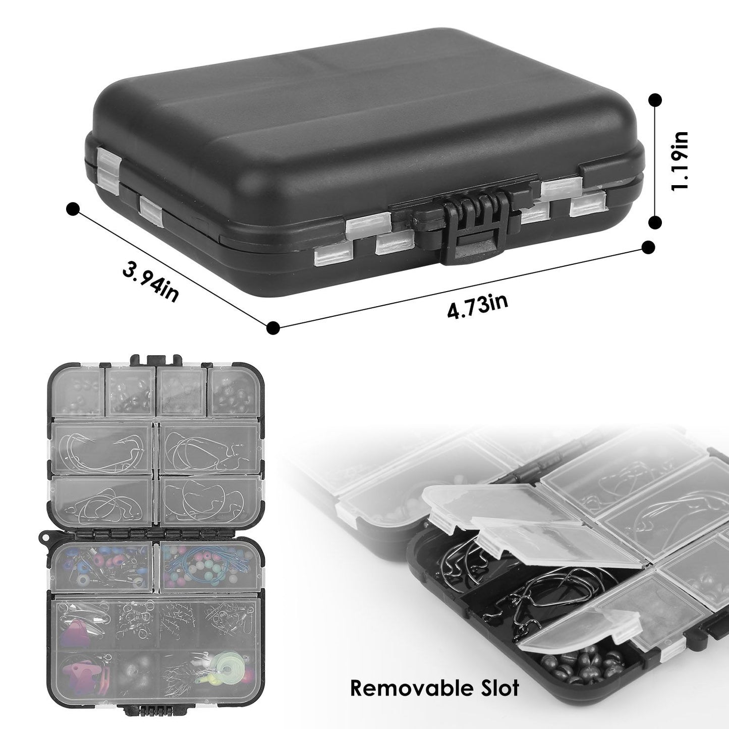 188PCS Fishing Accessory Kit - Includes Hooks, Sinker Weights, Lures, Swivels & More, Premium Corrosion-Resistant Material with Tackle Box for Easy Storage & Carry, Ideal Gift for Fishermen