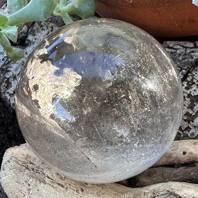 1pc Large White Quartz Crystal Ball - Clear Sphere with Natural Inclusions, for Home Decor, Spiritual Meditation, Feng Shui, Photography, Witchcraft, Christmas, Easter, Crystal Decorations