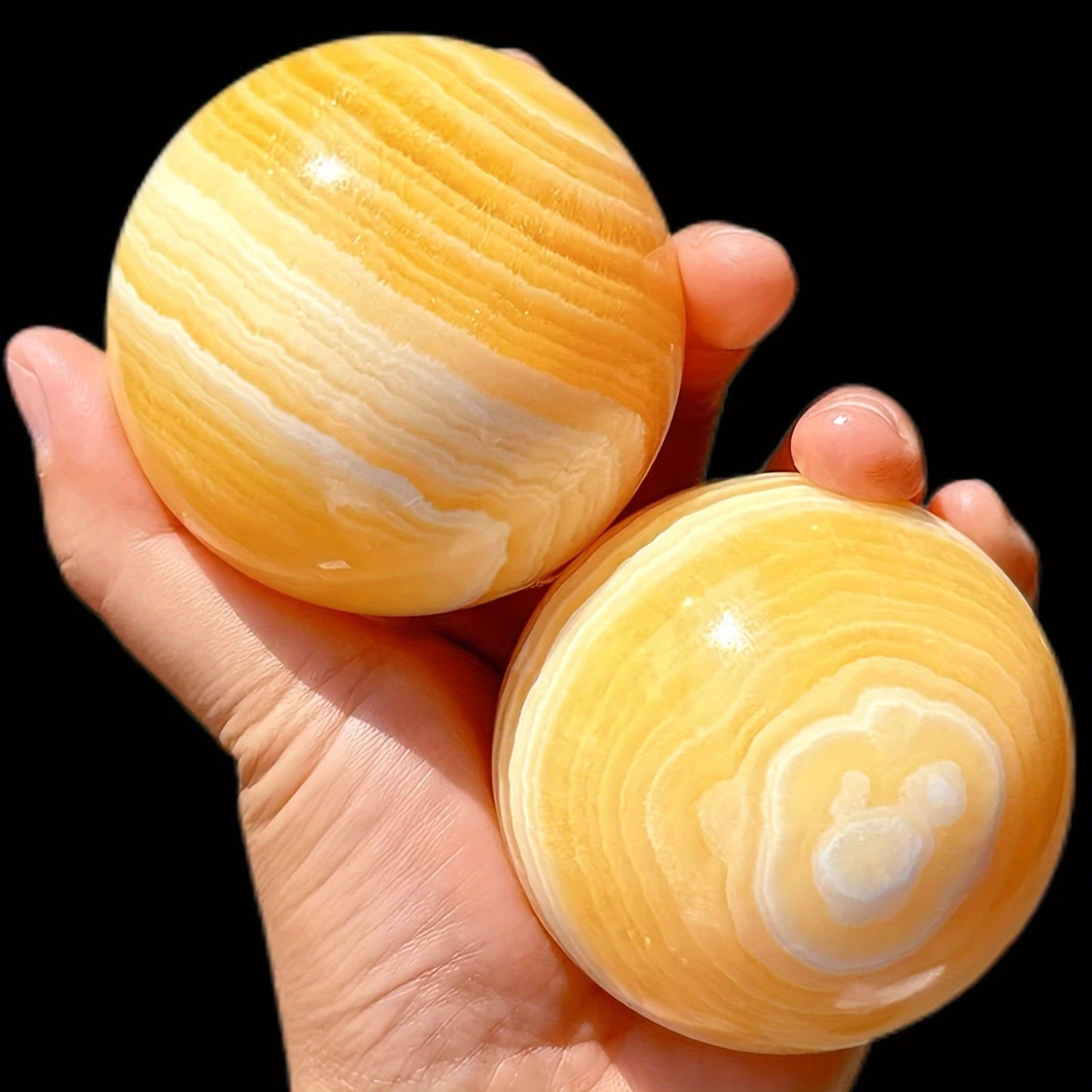 1pc Orange Calcite Crystal Ball, Yellow Calcite Sphere, Accessories suitable for banquets and tables - are a good choice for gifts to elders, relatives and friends during festivals
