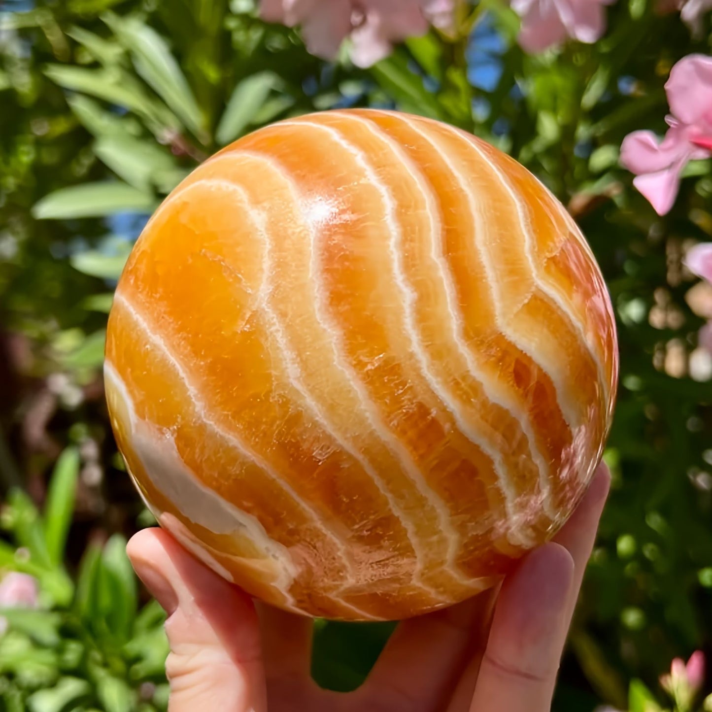 1pc Orange Calcite Crystal Ball, Yellow Calcite Sphere, Accessories suitable for banquets and tables - are a good choice for gifts to elders, relatives and friends during festivals