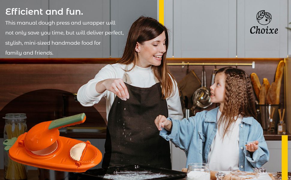2-in-1 Manual Dough Press and Dumpling Maker - Premium Empanada, Pastry, Pierogi, and Ravioli Press Mold, Easy Kitchen Baking Tool for Fast Handmade Pocket Pies and Turnovers