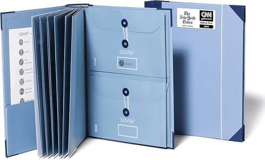 2025 Edition The Folio™ Document Organizer | Custom Dyed Cloth-Bound Expanding File for Important Papers, Passports, Birth Certificates & More | Ideal for Home Organization & Graduation Gift