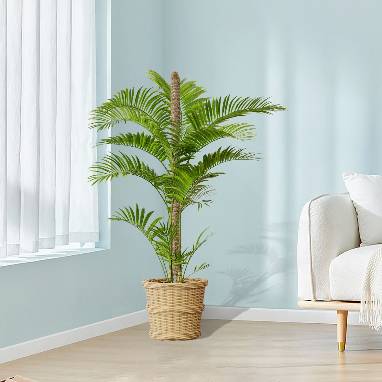 27.6inch Bendable Coconut Coir Stick with Hemp Rope The Ideal Plant Support, Natural and Eco-Friendly, Easily Create a Green Space