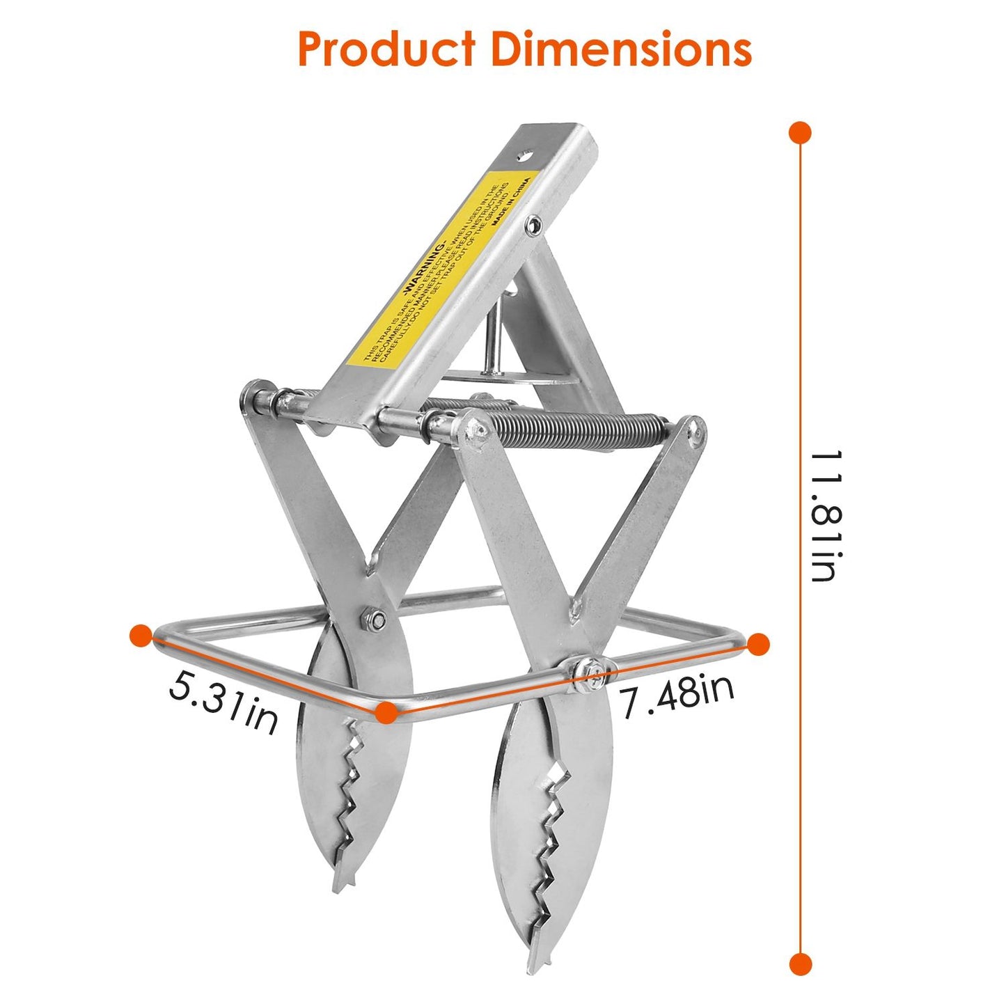 2PCS Easy Setup Mole Traps Outdoor Reusable Scissor Mole Gopher Rodent Control Trap Solid Metal Material For Lawn Garden Yard