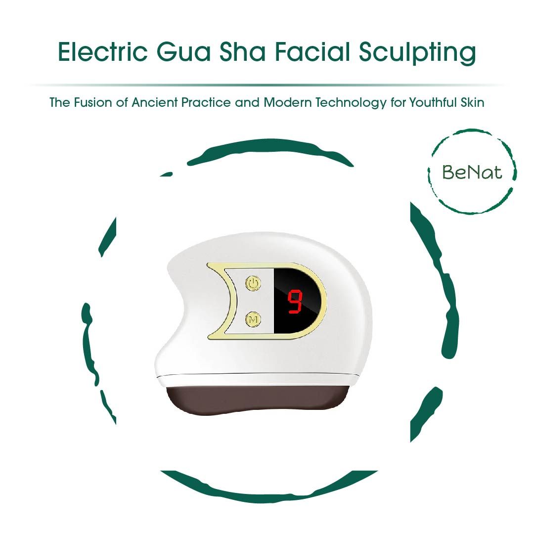 3-in-1 Facial Lift & Sculpt Toolkit: LED Therapy, Electric Gua Sha & Microcurrent Toning Device for Radiant Skin