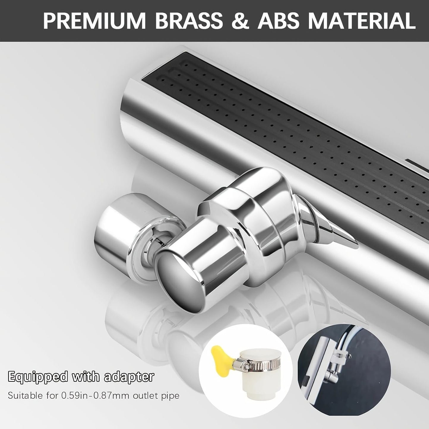 3 in 1 Large-Scale 360° Waterfall Kitchen Faucet - Touch-Controlled, Swivel Spout, Extender for Kitchen Sink, Vegetable and Fruit Washing - Zinc Alloy Construction, Chrome Finish, Contemporary Style
