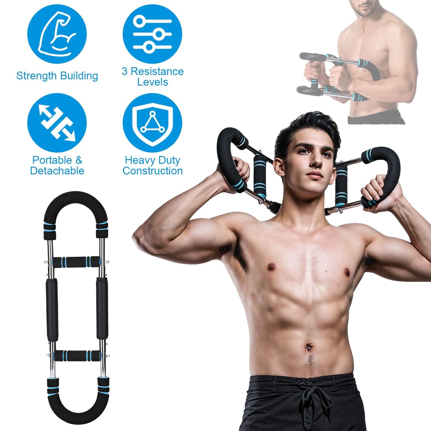 3 Resistance Levels Twister: Target Major Muscle Groups & Improve Functional Fitness