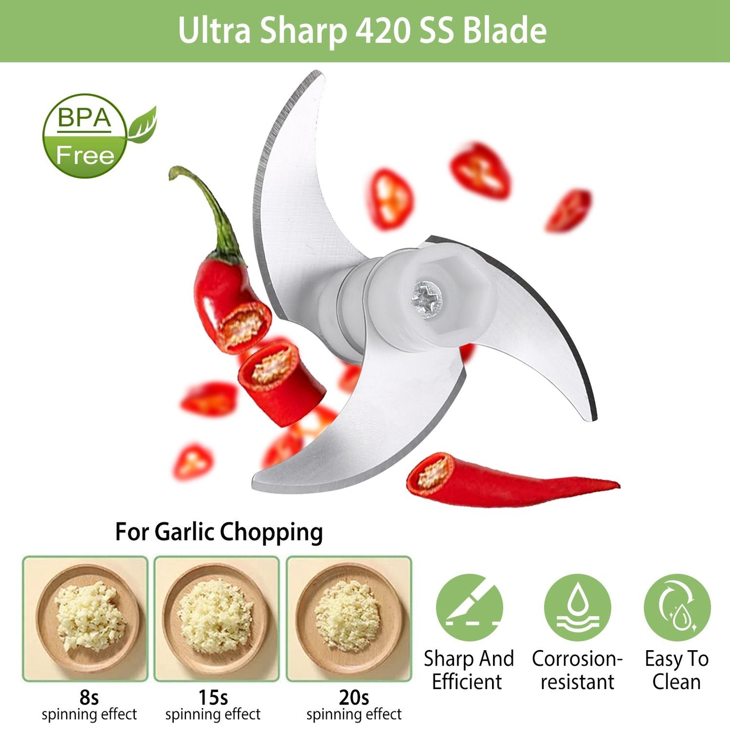 4-in-1 Electric Food Processor – Grind, Slice, Peel & Stir | Long-Ingredient Feed Hole | Direct-to-Pot Shooter | One-Key Self-Cleaning | Stainless-Steel Mini Chopper for Garlic, Onion, Meat & Fruit