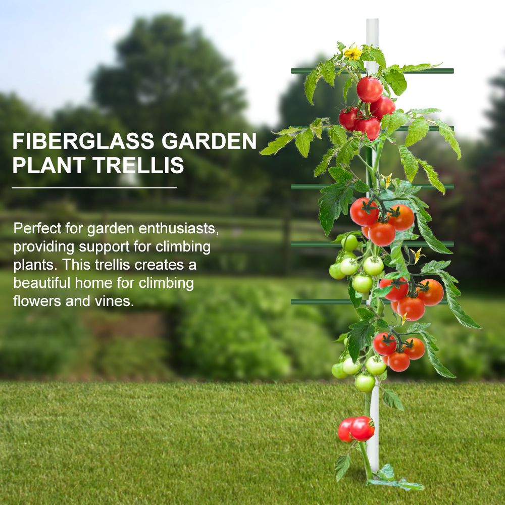 4FT*1.64FT 2PC This white U-shaped tube climbing trellis is simple and stylish, offering stable support and creating an elegant green space.