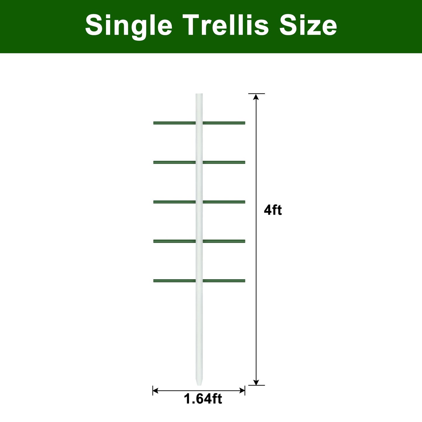 4FT*1.64FT 2PC This white U-shaped tube climbing trellis is simple and stylish, offering stable support and creating an elegant green space.