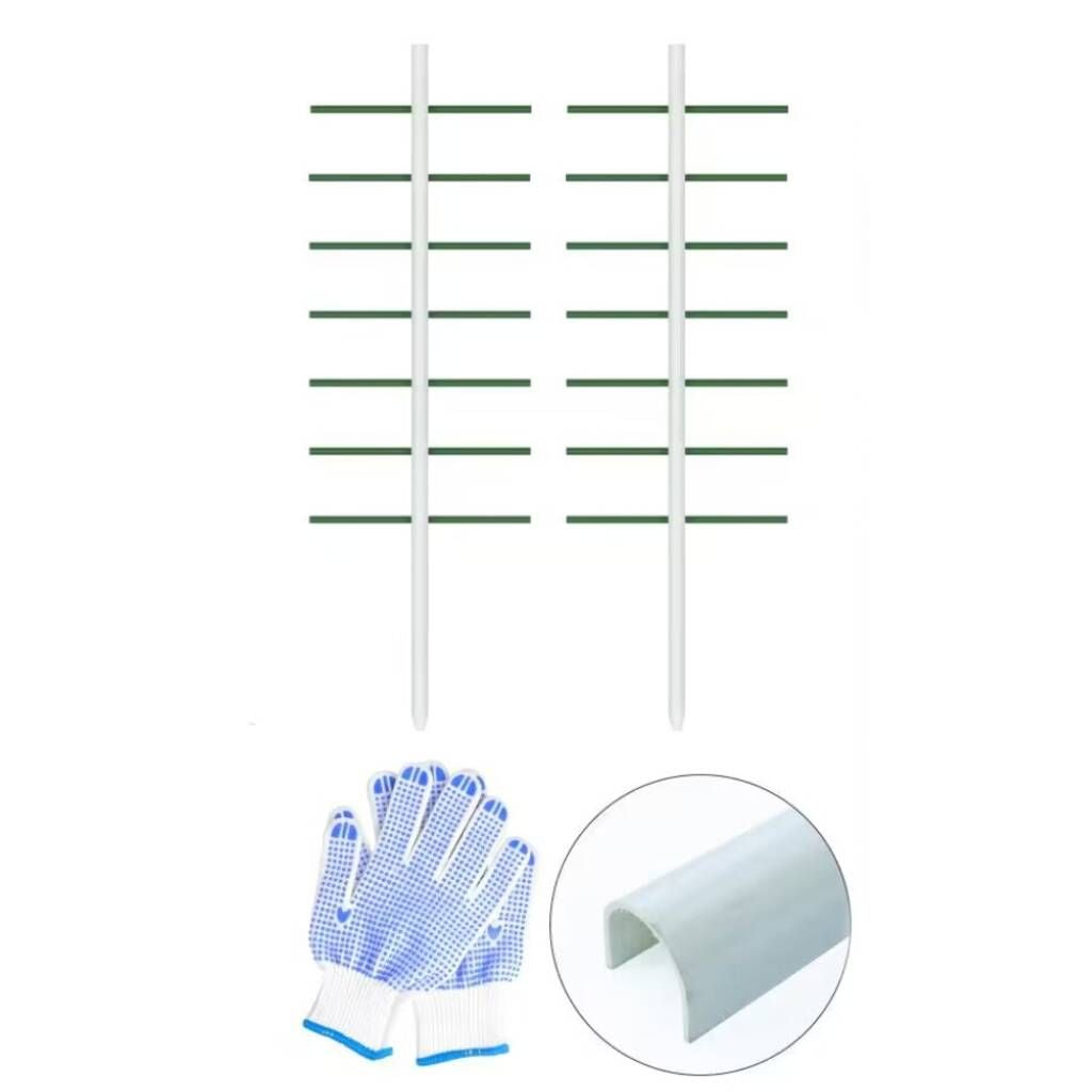 4FT*1.64FT 2PC This white U-shaped tube climbing trellis is simple and stylish, offering stable support and creating an elegant green space.