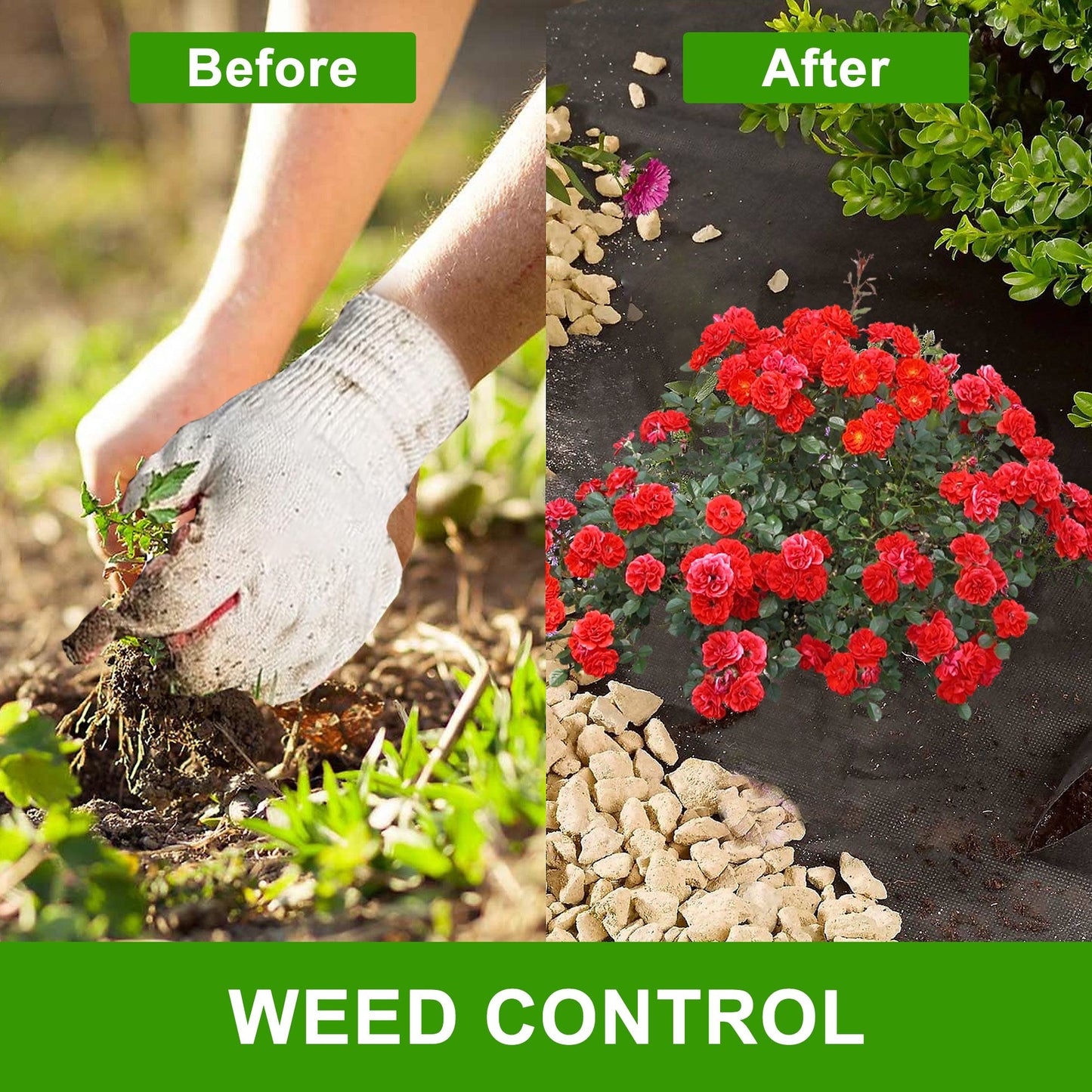 4ft*50ft Non-woven groundsheet, high-density weed control, breathable and environmentally friendly, a must-have for soil protection and gardening.