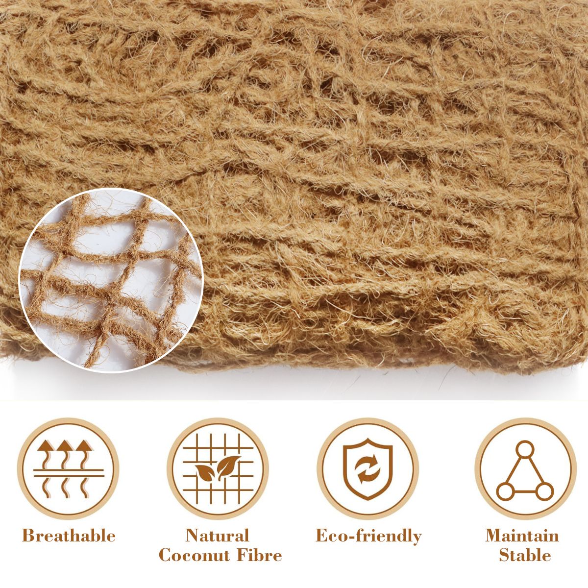 4ft*60ft Coconut fiber slope protection netting an environmentally friendly and durable soil protection and landscaping solution.