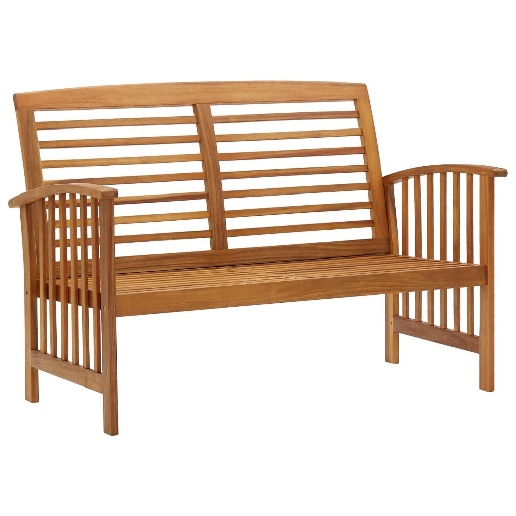 5 Piece Patio Lounge Set Solid Acacia Wood