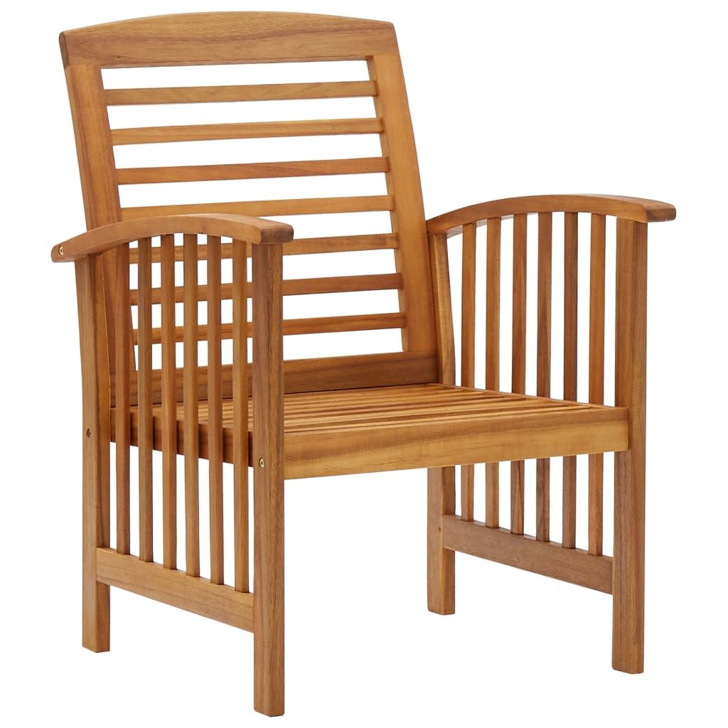 5 Piece Patio Lounge Set Solid Acacia Wood