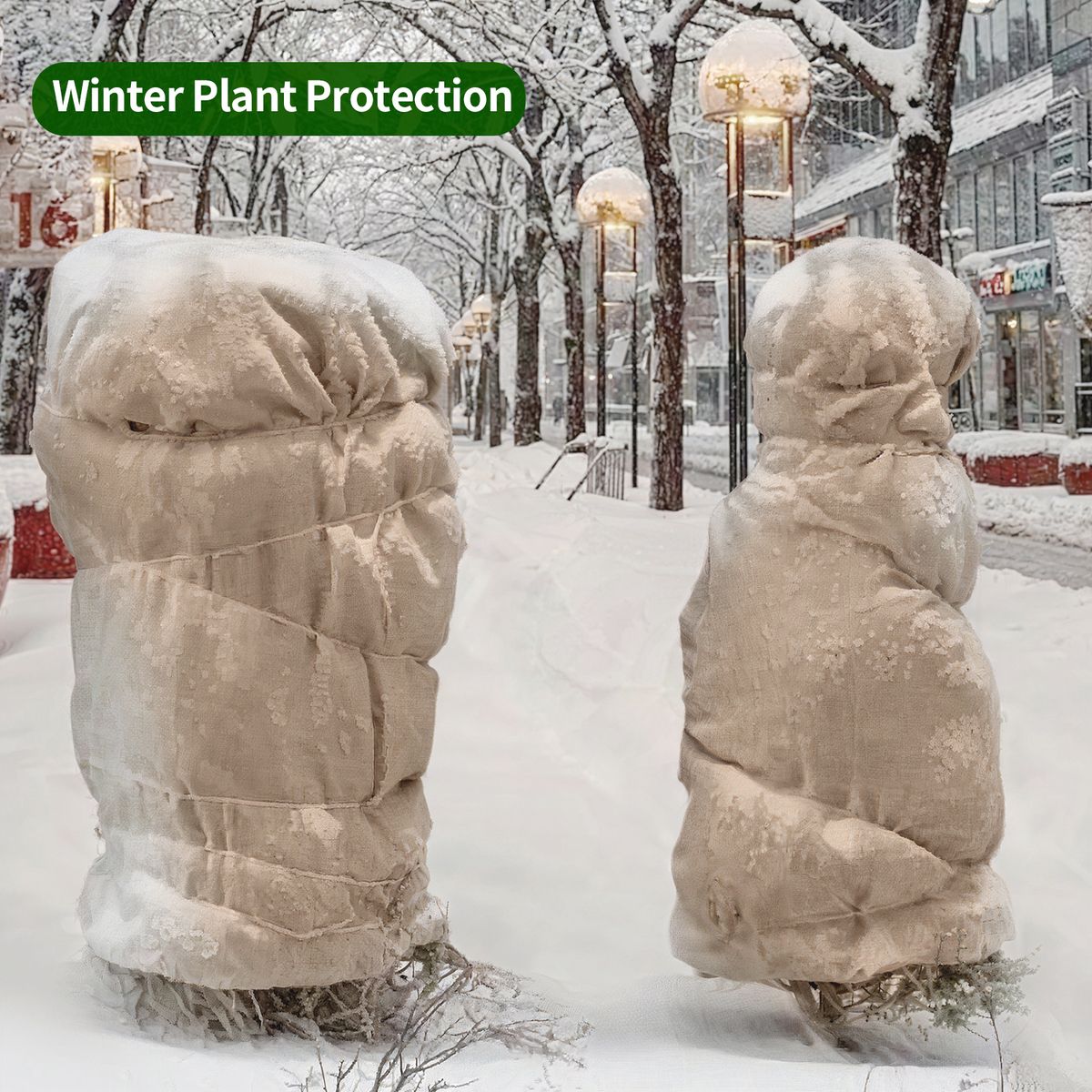 5.3ft*50ft Natural and eco-friendly, jute cloth roll, garden plant cover, soil-moisturizing and weed-control cloth, biodegradable and breathable mulch