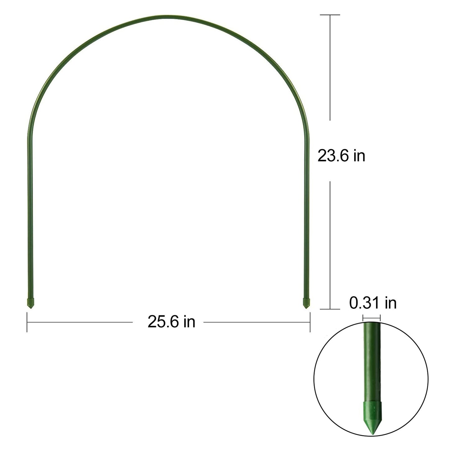 6PC 5ft*0.31inch Small greenhouse plastic elbows, garden arch support accessories, greenhouse arch pole connecting pipes, support fixtures