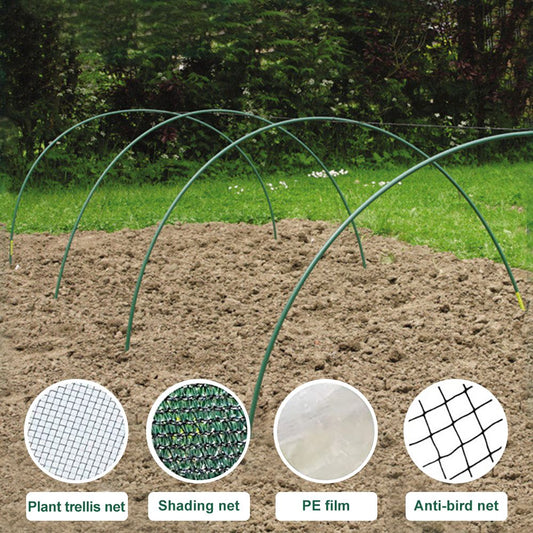 6PC 5ft*0.31inch Small greenhouse plastic elbows, garden arch support accessories, greenhouse arch pole connecting pipes, support fixtures