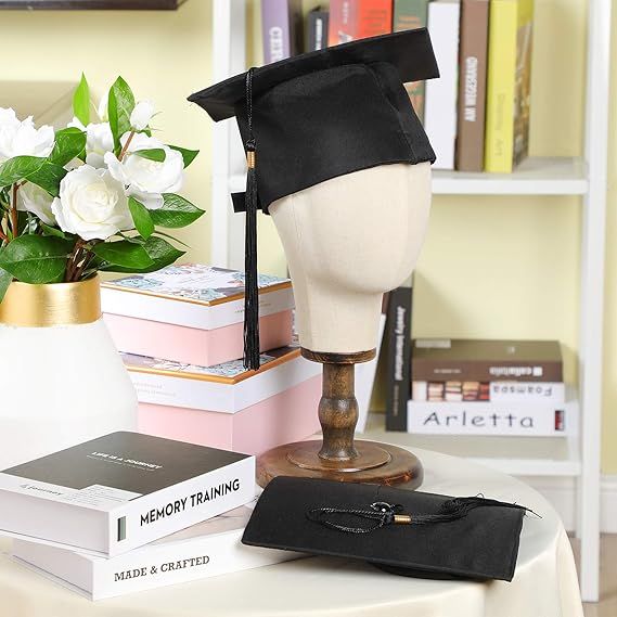 8 Pcs Graduation Cap Bulk Adjustable Adult Graduation Hat with Tassel for Christmas Fancy Dress Accessory Photo Props